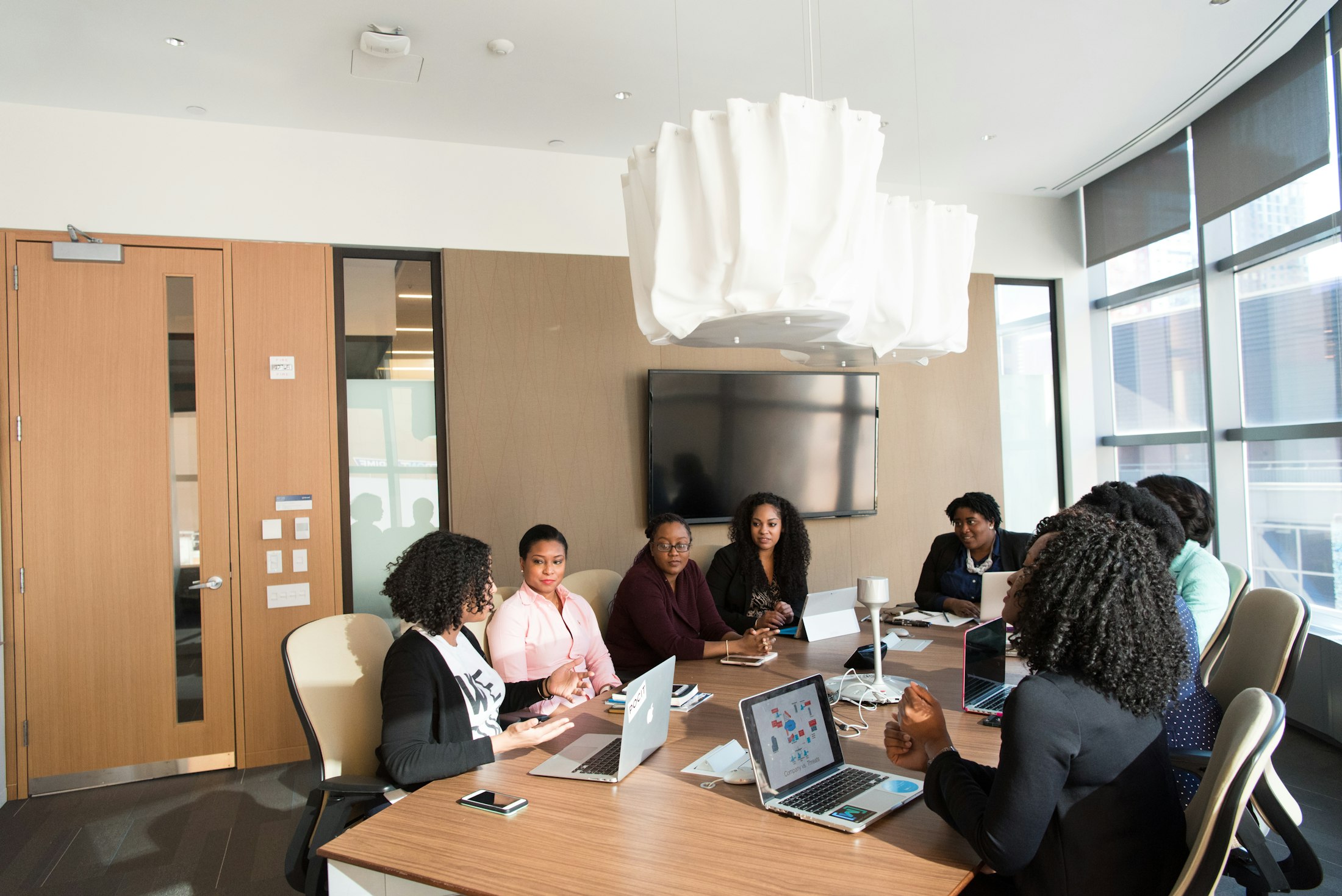 Technical team in a meeting room.